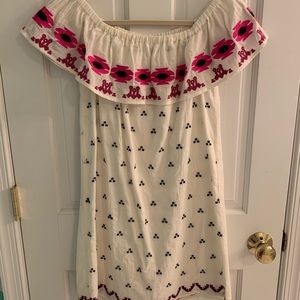 joy joy off-the-shoulder mini dress